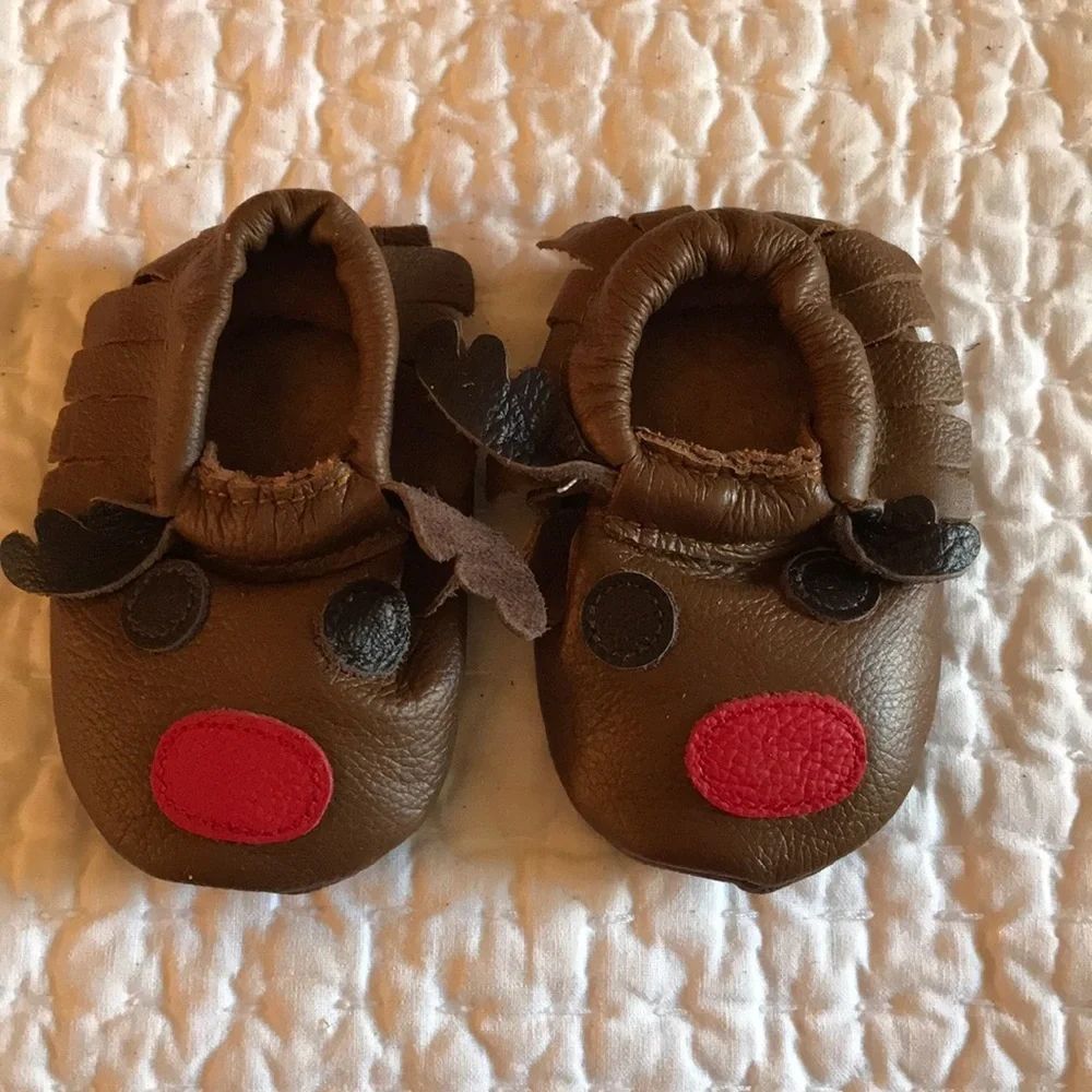 3/$20 NWT Baby Leather Fringe Moccasin Bootie